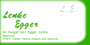 lenke egger business card